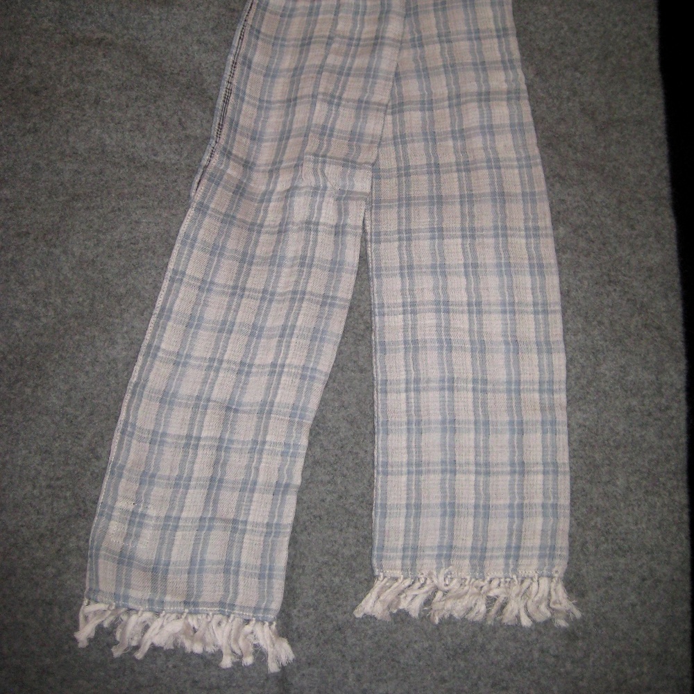 AllSaints Blue Check "Tolley" Scarf All Saints